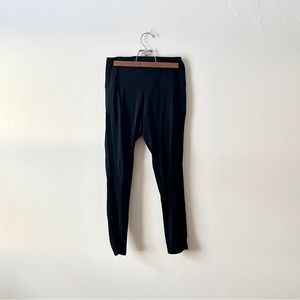 Onzie Crop Mesh Peekaboo Yoga Leggings High Rise M/L Midnight Black Shapewear